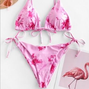 Zaful Tie-Dye String Bikini Swimsuit